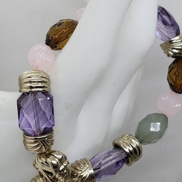 Mixed Bead Stretch Bracelet‎ Tassel - Picture 3 of 3